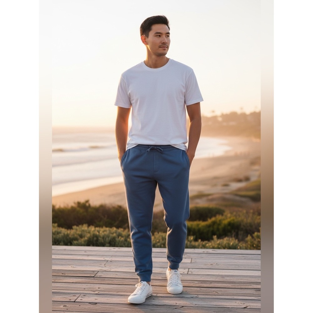 Men's Hurley Blue Athleisure Jogger Pants Size Large Streetwear Style #1851219